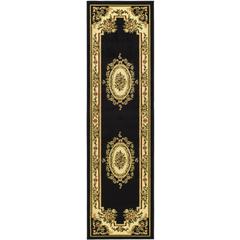 LYNDHURST, BLACK / IVORY, 2'-3" X 8', Area Rug, LNH218A-28