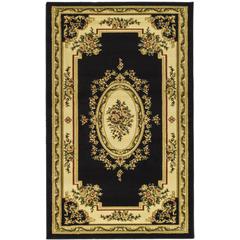 LYNDHURST, BLACK / IVORY, 3'-3" X 5'-3", Area Rug, LNH218A-3