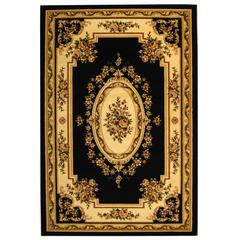 LYNDHURST, BLACK / IVORY, 5'-3" X 7'-6", Area Rug, LNH218A-5