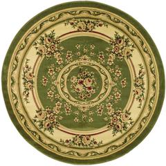 LYNDHURST, SAGE / IVORY, 5'-3" X 5'-3" Round, Area Rug, LNH218B-5R