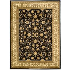 LYNDHURST, BLACK / IVORY, 8' X 11', Area Rug, LNH219A-8