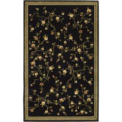 LYNDHURST, Black / Green, 3'-3" X 5'-3", Area Rug