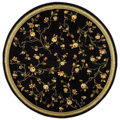 LYNDHURST, BLACK, 5'-3" X 5'-3" Round, Area Rug