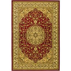 LYNDHURST, RED / IVORY, 4' X 6', Area Rug, LNH222B-4