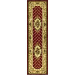 LYNDHURST, RED / IVORY, 2'-3" X 8', Area Rug, LNH223B-28