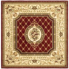 LYNDHURST, RED / IVORY, 6' X 6' Square, Area Rug, LNH223B-6SQ