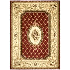 LYNDHURST, RED / IVORY, 8' X 11', Area Rug, LNH223B-8