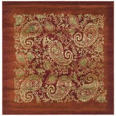 LYNDHURST, RED / MULTI, 6' X 6' Square, Area Rug