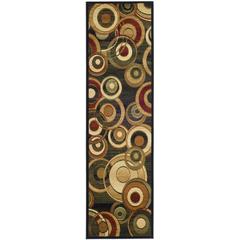 LYNDHURST, BLACK / MULTI, 2'-3" X 10', Area Rug