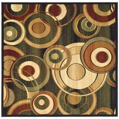 LYNDHURST, BLACK / MULTI, 6' X 6' Square, Area Rug