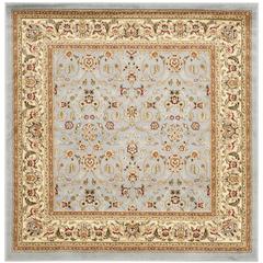 LYNDHURST, LIGHT BLUE / IVORY, 5' X 5' Square, Area Rug