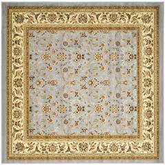 LYNDHURST, LIGHT BLUE / IVORY, 6' X 6' Square, Area Rug