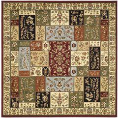 LYNDHURST, MULTI / IVORY, 10' X 10' Square, Area Rug
