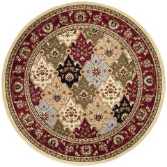 LYNDHURST, MULTI / RED, 8' X 8' Round, Area Rug, LNH320A-8R