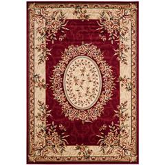 LYNDHURST, RED / IVORY, 5'-3" X 7'-6", Area Rug, LNH328C-5