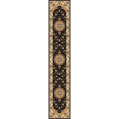 LYNDHURST, BLACK / IVORY, 2'-3" X 12', Area Rug, LNH329A-212