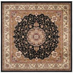 LYNDHURST, BLACK / IVORY, 6' X 6' Square, Area Rug, LNH329A-6SQ