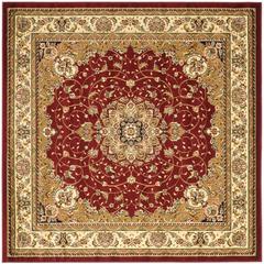 LYNDHURST, RED / IVORY, 6' X 6' Square, Area Rug, LNH329C-6SQ