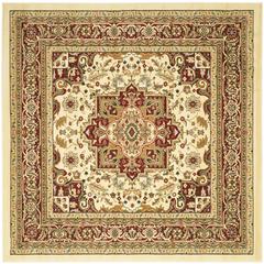 LYNDHURST, IVORY / RED, 10' X 10' Square, Area Rug