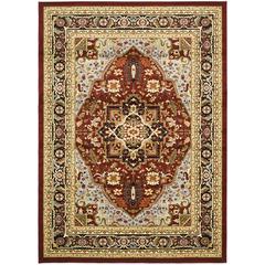 LYNDHURST, RED / BLACK, 8' X 11', Area Rug, LNH330B-8