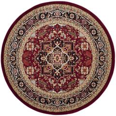 LYNDHURST, RED / BLACK, 8' X 8' Round, Area Rug, LNH330B-8R
