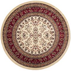LYNDHURST, IVORY / RED, 8' X 8' Round, Area Rug, LNH331A-8R