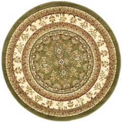 LYNDHURST, SAGE / IVORY, 5'-3" X 5'-3" Round, Area Rug, LNH331C-5R