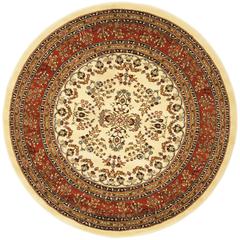 LYNDHURST, IVORY / RUST, 5'-3" X 5'-3" Round, Area Rug, LNH331R-5R