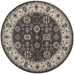 LYNDHURST, GREY / CREAM, 7' X 7' Round, Area Rug, LNH332G-7R