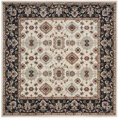 LYNDHURST, CREAM / NAVY, 7' X 7' Square, Area Rug, LNH332K-7SQ