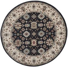 LYNDHURST, NAVY / CREME, 7' X 7' Round, Area Rug