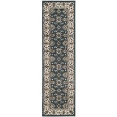 LYNDHURST, TEAL / CREAM, 2'-3" X 8', Area Rug
