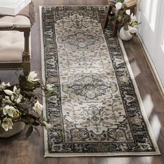 LYNDHURST, CREAM / NAVY, 2'-3" X 12', Area Rug, LNH334K-212