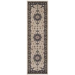 LYNDHURST, CREAM / ANTHRACITE, 2'-3" X 8', Area Rug