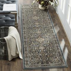 LYNDHURST, TEAL / GREY, 2'-3" X 12', Area Rug