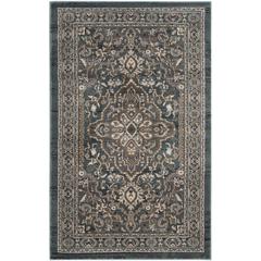 LYNDHURST, Teal / Grey, 3'-3" X 5'-3", Area Rug