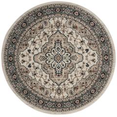 LYNDHURST, CREAM / BEIGE, 7' X 7' Round, Area Rug
