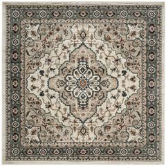 LYNDHURST, CREAM / BEIGE, 7' X 7' Square, Area Rug