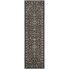 LYNDHURST, ANTHRACITE / TEAL, 2'-3" X 8', Area Rug