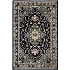 LYNDHURST, ANTHRACITE / TEAL, 8' X 10', Area Rug