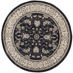 LYNDHURST, ANTHRACITE / CREAM, 7' X 7' Round, Area Rug