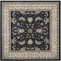 LYNDHURST, ANTHRACITE / CREAM, 7' X 7' Square, Area Rug