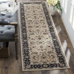 LYNDHURST, LIGHT BEIGE / ANTHRACITE, 2'-3" X 12', Area Rug
