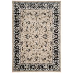 LYNDHURST, LIGHT BEIGE / ANTHRACITE, 5'-3" X 7'-6", Area Rug
