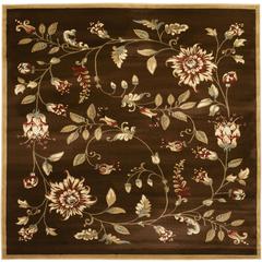 LYNDHURST, BROWN / MULTI, 6'-7" X 6'-7" Square, Area Rug, LNH552-2591-7SQ