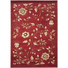 LYNDHURST, RED / MULTI, 5'-3" X 7'-6", Area Rug, LNH552-4091-5