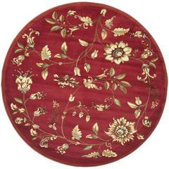 LYNDHURST, RED / MULTI, 5'-3" X 5'-3" Round, Area Rug, LNH552-4091-5R