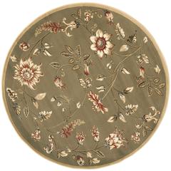 LYNDHURST, GREEN / MULTI, 5'-3" X 5'-3" Round, Area Rug
