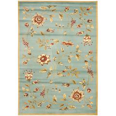 LYNDHURST, BLUE / MULTI, 5'-3" X 7'-6", Area Rug
