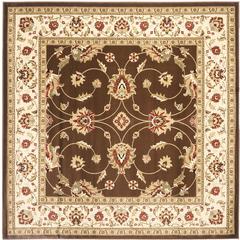 LYNDHURST, BROWN / IVORY, 6'-7" X 6'-7" Square, Area Rug, LNH553-2512-7SQ